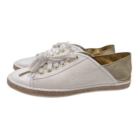 MICHAEL Michael Kors
Lace Up Espadrille Sneakers - Kristy Metallic Size 7 M - Picture 8 of 14